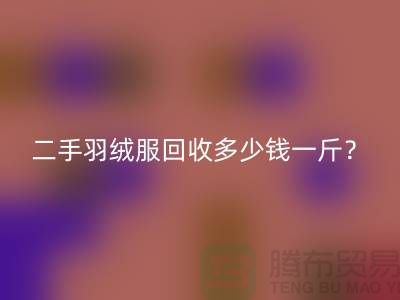 《二手羽绒服彩神线上平台(集团)官方网站多少钱一斤？》