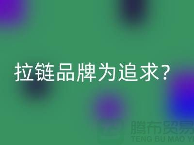 拉链品牌为追求？还是为时尚？_废铜拉链彩神线上平台(集团)官方网站公司