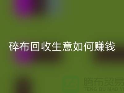 碎布彩神线上平台(集团)官方网站生意如何赚钱