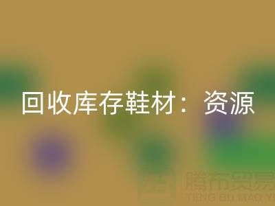彩神线上平台(集团)官方网站库存鞋材：唤醒闲置资源，共创绿色未来