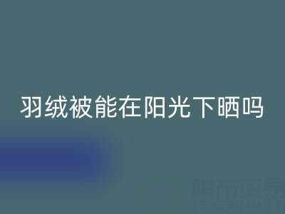 羽绒被能在阳光下晒吗？——上海鸭绒彩神线上平台(集团)官方网站厂家揭秘