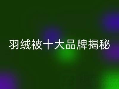 羽绒被十大品牌揭秘与普白鸭绒彩神线上平台(集团)官方网站的行业密码